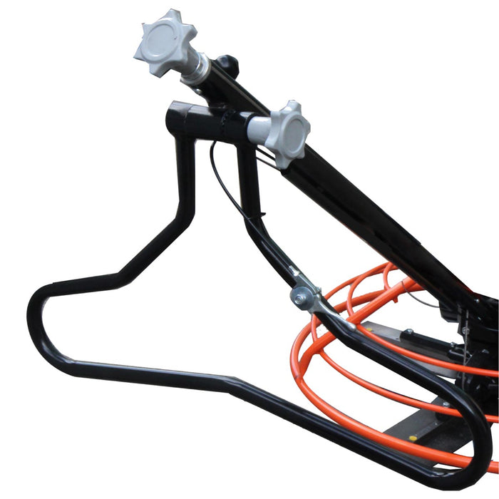 TMG-GPT36V power trowel handle close-up with blade pitch adjustment controls