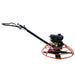TMG-GPT36V 36-inch concrete power trowel full side profile with long handle and protective ring