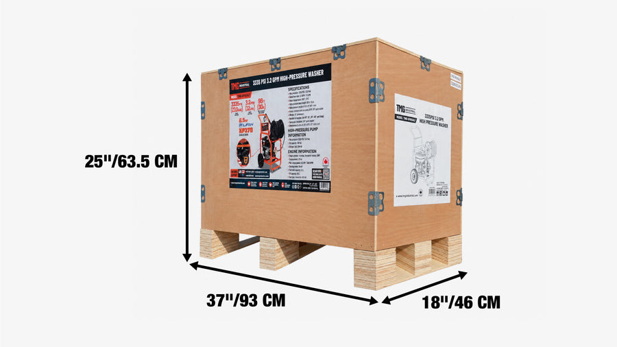 Nettoyeur haute pression à essence de 3335 PSI, 3.2 GPM, moteur à essence de 274cc, pompe triplex industrielle, enrouleur de tuyau de 98', TMG-GPW34LF