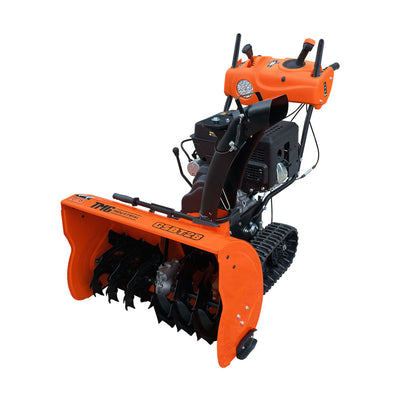 28" Track Drive Snow Blower, 302cc/10 HP Gas Engine, Electric Start, Serrated Auger, Joystick, LED Light, Heated Handlebar, TMG-GSBT28