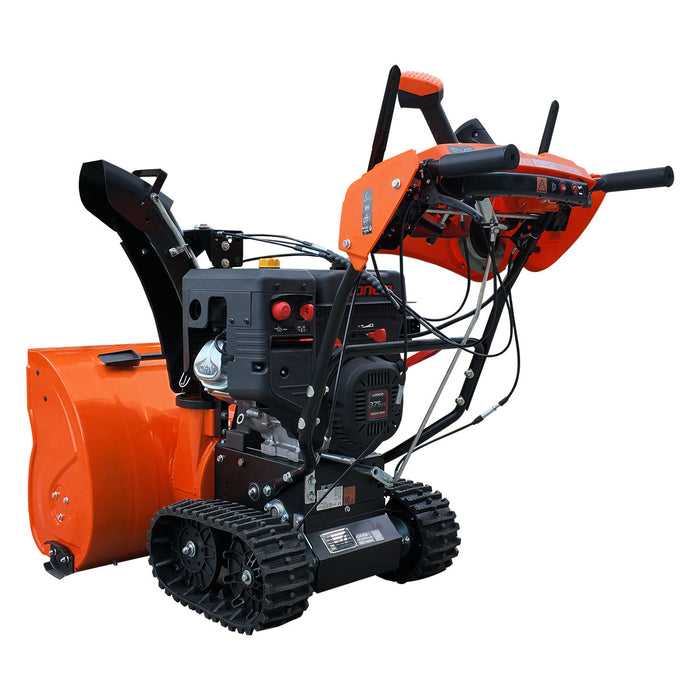 Souffleuse à neige autotractée de 30 po, moteur à essence de 375 cm³ 13 CV, démarrage électrique, tarière dentelée, joystick, lumière DEL, poignées chauffantes, TMG-GSBT30
