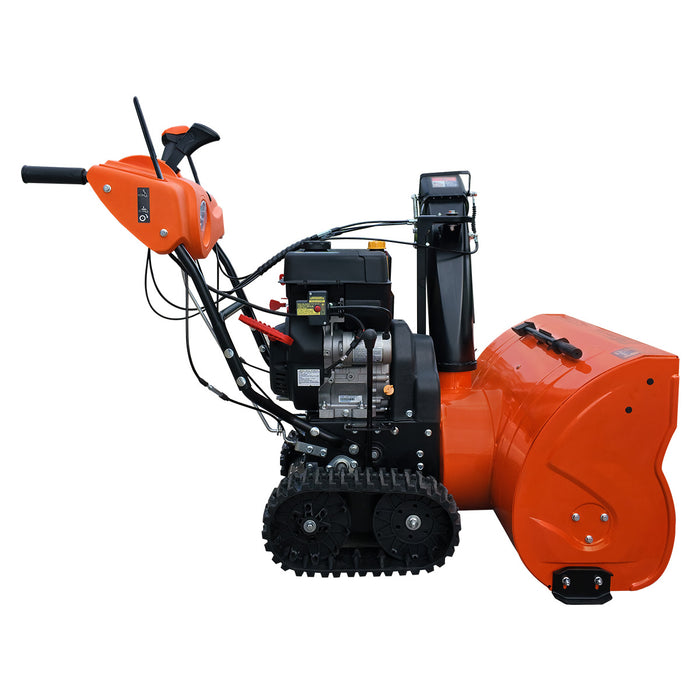 Souffleuse à neige autotractée de 30 po, moteur à essence de 375 cm³ 13 CV, démarrage électrique, tarière dentelée, joystick, lumière DEL, poignées chauffantes, TMG-GSBT30