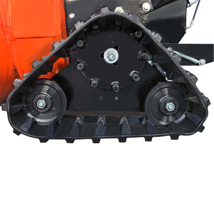 Fraise à neige autotractée 33 po, moteur à essence 420 cm3 15 HP, tarière dentelée, manette de commande, phare à DEL, poignée chauffante, TMG-GSBT33