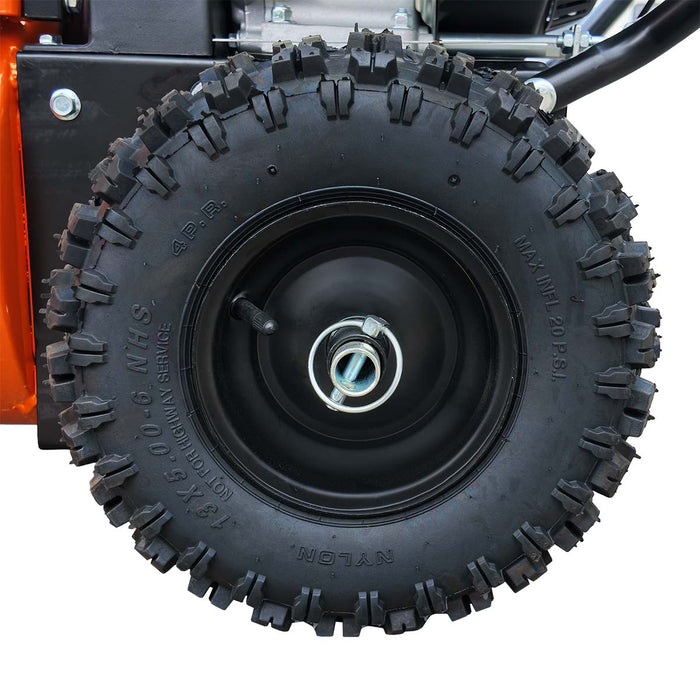 24" Snow Blower, 212cc 7 HP Gas Engine, Electric Start, Serrated Auger, Joystick, LED Light, Heated Handlebar, TMG-GSBW24