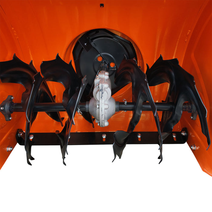 24" Snow Blower, 212cc 7 HP Gas Engine, Electric Start, Serrated Auger, Joystick, LED Light, Heated Handlebar, TMG-GSBW24