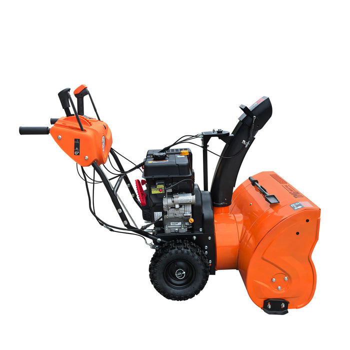 Souffleuse à neige 30 po, moteur à essence 302 cm³ 10 HP, démarreur électrique, tarière dentelée, manette de commande, lumière à DEL, guidon chauffant, TMG-GSBW30