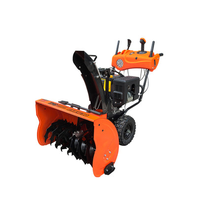 30" Snow Blower, 302cc 10 HP Gas Engine, Electric Start, Serrated Auger, Joystick, LED Light, Heated Handlebar, TMG-GSBW30