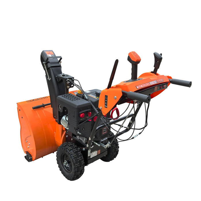 Souffleuse à neige 30 po, moteur à essence 302 cm³ 10 HP, démarreur électrique, tarière dentelée, manette de commande, lumière à DEL, guidon chauffant, TMG-GSBW30