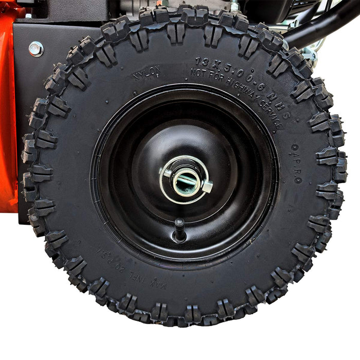 Souffleuse à neige 30 po, moteur à essence 302 cm³ 10 HP, démarreur électrique, tarière dentelée, manette de commande, lumière à DEL, guidon chauffant, TMG-GSBW30