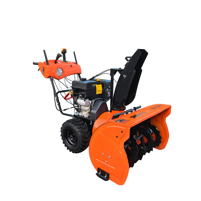 Souffleuse à neige 33", moteur à essence 420cc 15 CV, tarière dentelée, joystick, lumière LED, poignée chauffante, TMG-GSBW33