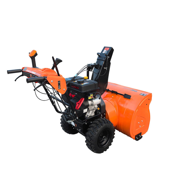 Souffleuse à neige 33", moteur à essence 420cc 15 CV, tarière dentelée, joystick, lumière LED, poignée chauffante, TMG-GSBW33