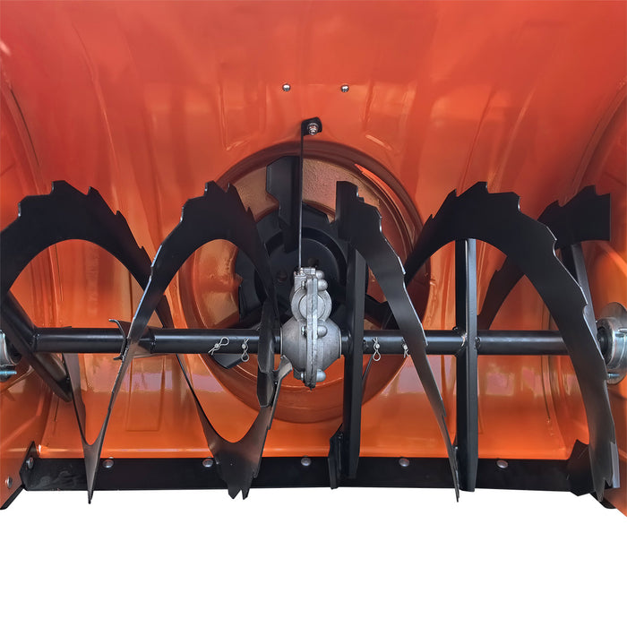Souffleuse à neige 33", moteur à essence 420cc 15 CV, tarière dentelée, joystick, lumière LED, poignée chauffante, TMG-GSBW33
