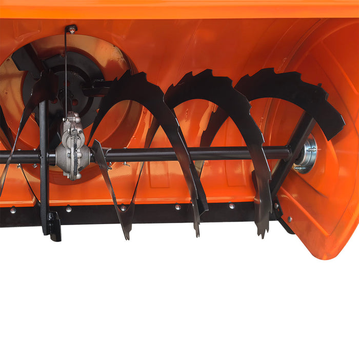 Souffleuse à neige 45 po, moteur à essence 420 cm3 15 CV, tarière dentelée, joystick, lumière DEL, poignée chauffante, TMG-GSBW45