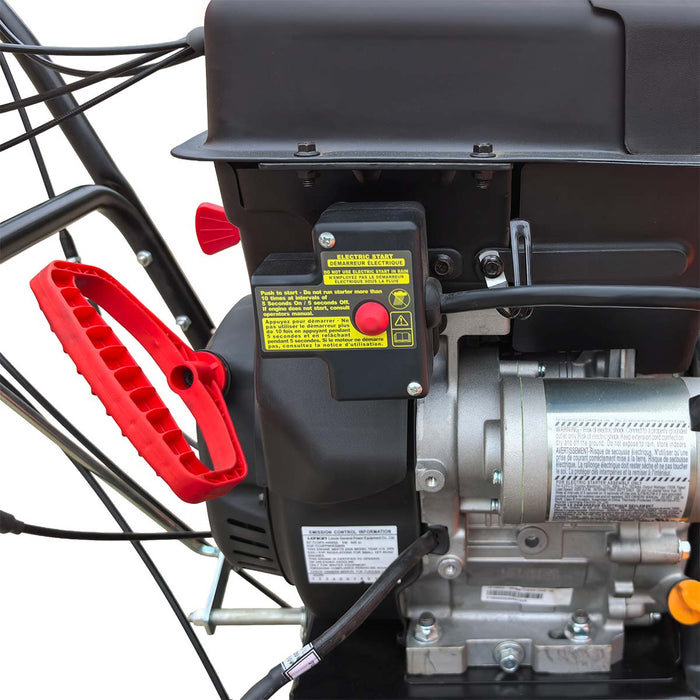 Souffleuse à neige 45 po, moteur à essence 420 cm3 15 CV, tarière dentelée, joystick, lumière DEL, poignée chauffante, TMG-GSBW45