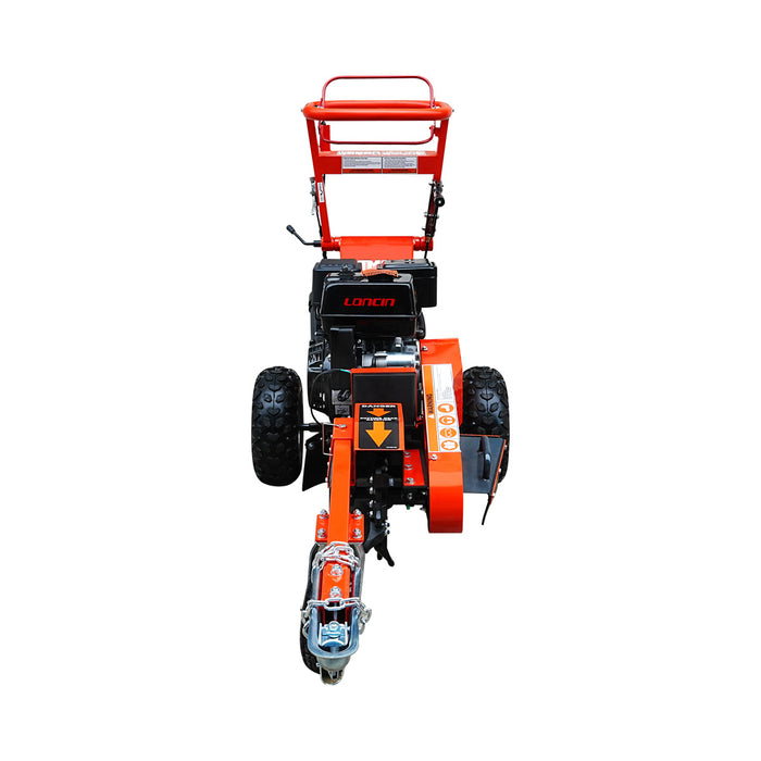 Walk Behind Gas Powered Stump Grinder, ATV/UTV Tow Bar, 12 Carbide Teeth, 24" Cutting Capacity, 15 HP Gasoline Engine, TMG-GSG12EL