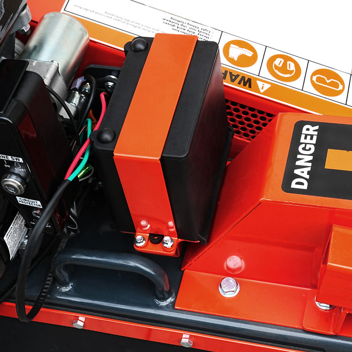 Walk Behind Gas Powered Stump Grinder, ATV/UTV Tow Bar, 12 Carbide Teeth, 24" Cutting Capacity, 15 HP Gasoline Engine, TMG-GSG12EL
