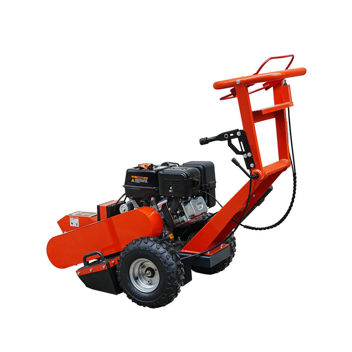Walk Behind Gas Powered Stump Grinder, 9 Carbide Teeth, 24" Cutting Capacity, 15 HP Gasoline Engine, TMG-GSG9EL