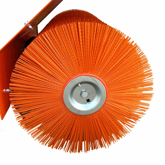 Balai brosse balayeuse de 28 po, moteur à essence de 196 cc 6,5 HP, brosse en nylon, 3 directions de balayage, guidon pliable, TMG-GSS28