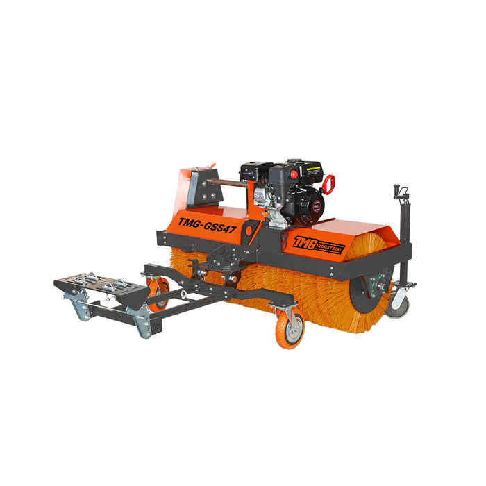 47" ATV/UTV Gas Snow Sweeper, 20" Rotary Broom, 420cc Gas Engine, Remote Angle Control, TMG-GSS47