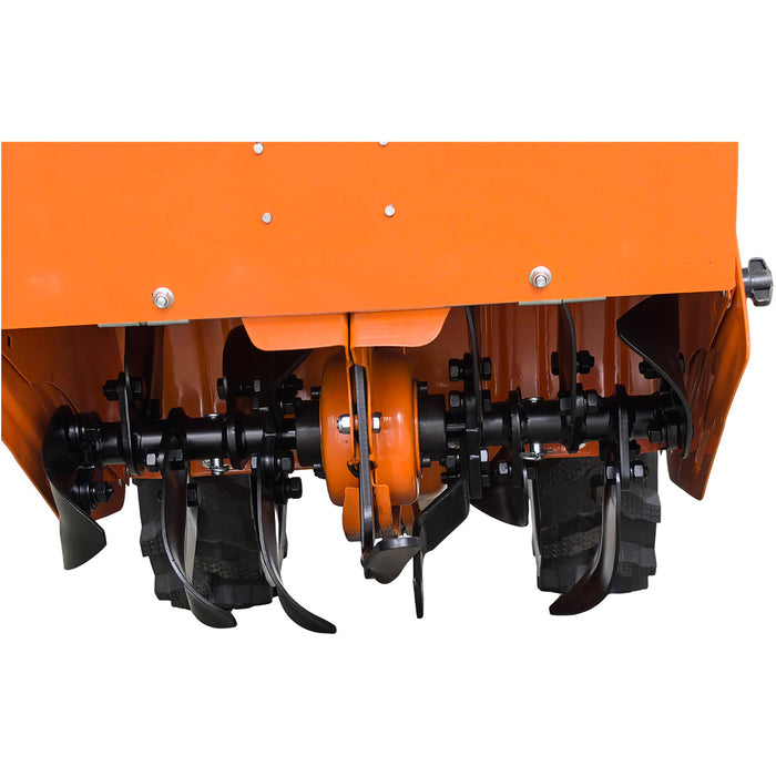 18" Self-Propelled Garden Tiller, Dual Rotation, 6.5” Tilling Depth, 196cc (6.5HP) Gas Engine, TMG-GT30