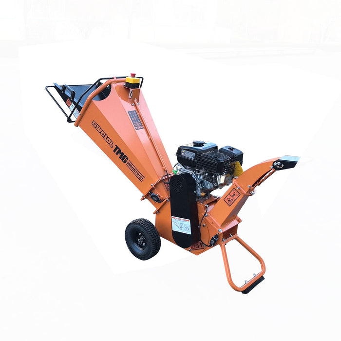 4" Wood Chipper with 6.5 HP Gas Engine, 6" Reversible Blades, 9.5" Rotor, TMG-GWC10L