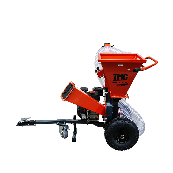 3" Wood Chipper Shredder Vacuum with 7 HP Gas Engine, 1-7/8" Hitch, ATV/UTV Tow Behind, TMG-GWC3L