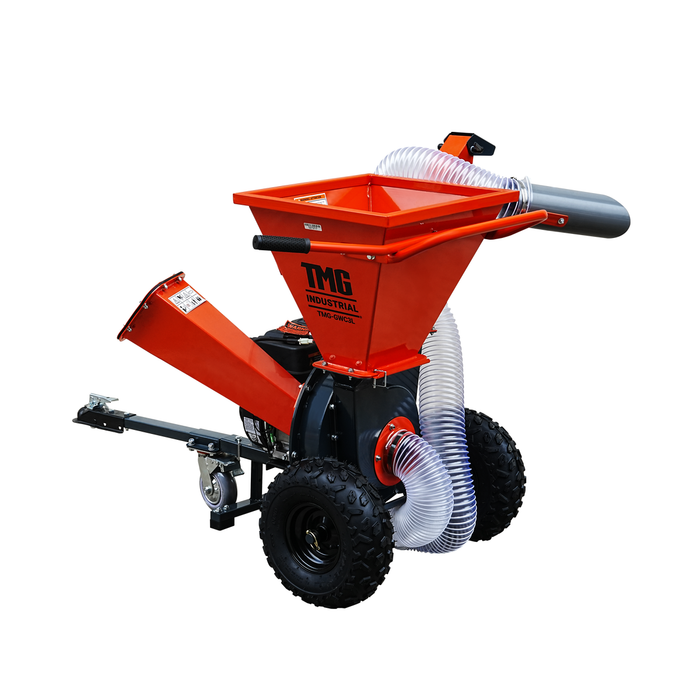 3" Wood Chipper Shredder Vacuum with 7 HP Gas Engine, 1-7/8" Hitch, ATV/UTV Tow Behind, TMG-GWC3L
