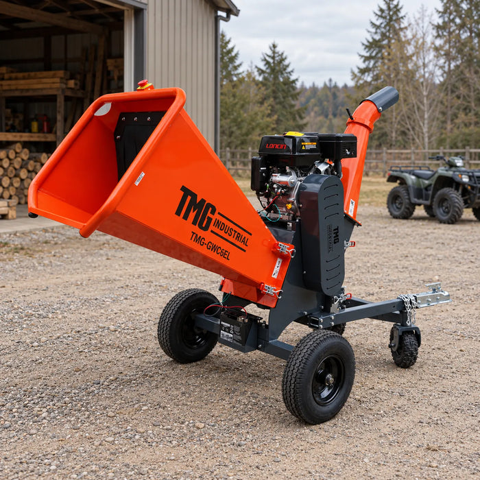 Heavy Series™ 6" Wood Chipper, 15 HP Gas Engine with E Start, ATV/UTV Tow-Behind, 12'' Reversible Blade TMG-GWC6EL