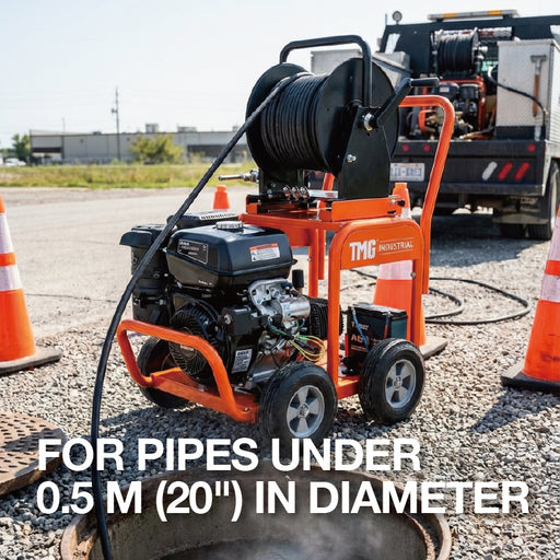 3600 PSI Sewer Jetter Drain Cleaner with Kohler 14 HP Gas Engine, 200' Hose Reel TMG-GWJ36 TMG Industrial