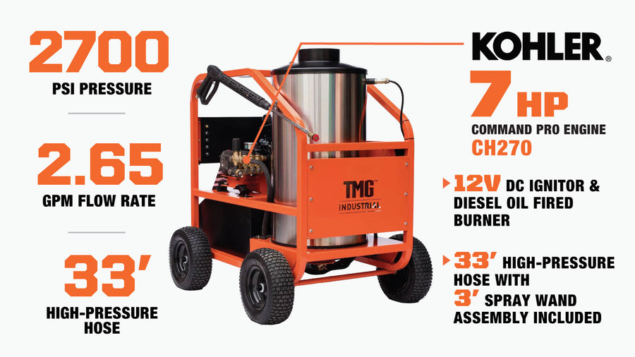2700 PSI Hot Water Pressure Washer (Discontinued, No Longer Available)