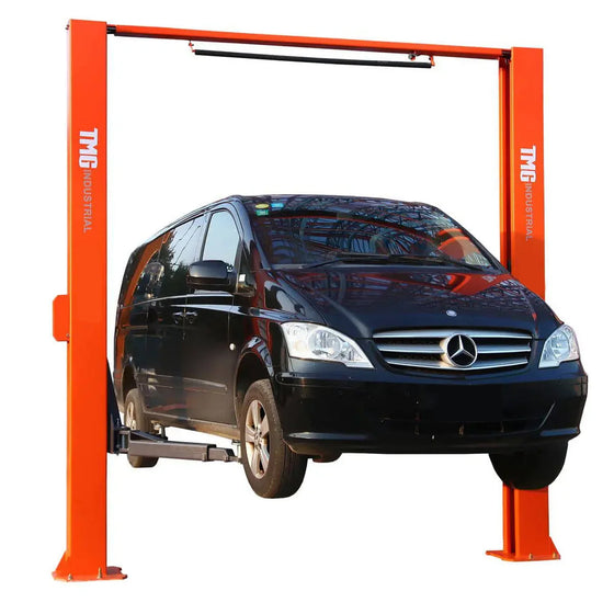 10,000-lb Two Post Overhead Auto Lift, Symmetric Arms, 72" Lift Height, Dual-Point Lock Release, TMG-ALT100