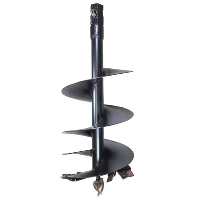 18" Post Hole Auger Bit, 48" Height, Fully Welded Cutting Disk, 5 Sharp Cutting Teeth, 2" Hex Drive, Built-In Boring Head, TMG-PAB18