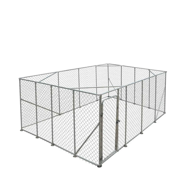 TMG 20'x20' Outdoor Dog Kennel with Lockable Gate Chain-Link