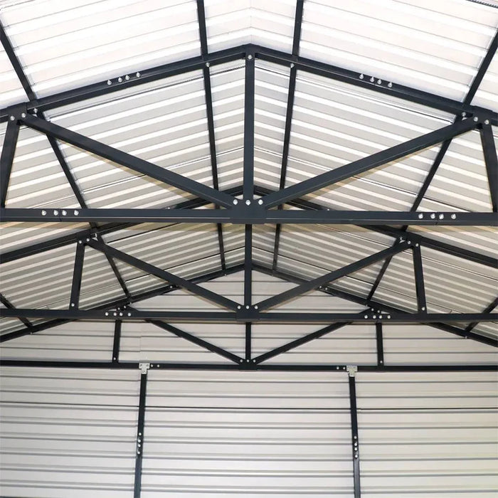 20' x 30' Metal Garage Shed Steel Building, 35 PSF Snow Load Rated, 11'10" Large Front Door, Side Entry, 13' Peak Height, Engineering Drawing, TMG-MSE2030D-SR35