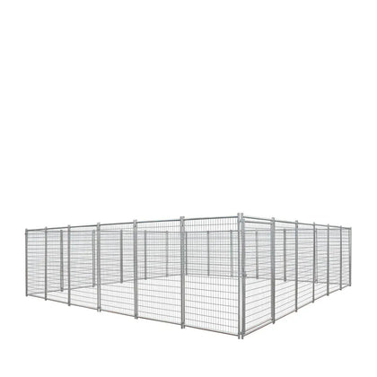 24' x 24' Galvanized Dog Kennel, Easy Assembly, Weather-Resistant, TMG-DCP24 (Discontinued – No Longer Available)