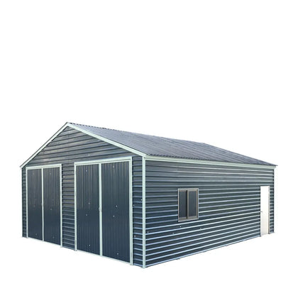 Garage métallique 26' x 30', portes d'entrée doubles de 9' de haut, faîte de 14', 780 pieds carrés TMG-MS2630