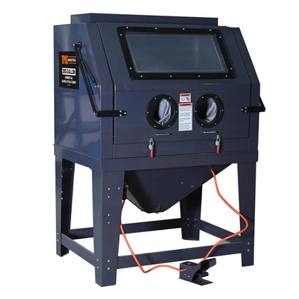 TMG Industrial 100 Gallon Commercial Cabinet Sandblaster, système de filtration sous vide, fenêtre de vue surdimensionnée, 125 PSI, 24 CFM, TMG-ABC99