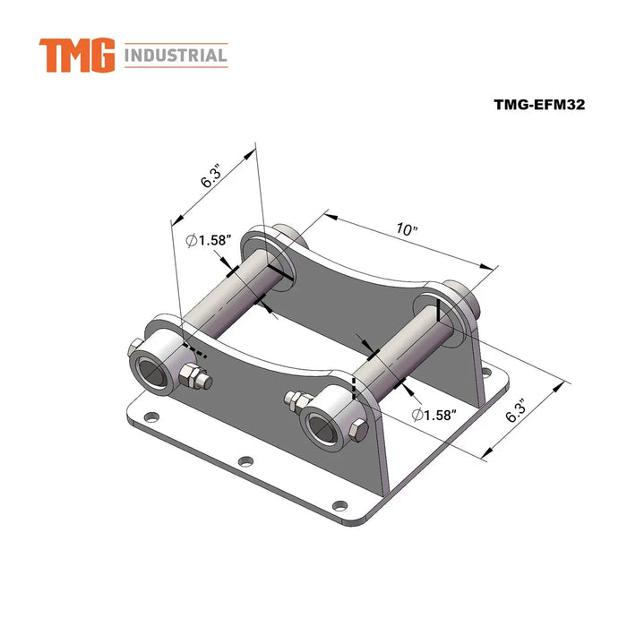 32" Flail Mower Brush Cutter for Mini to Midsize Excavators and Backhoes TMG-EFM32 TMG Industrial