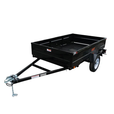 TMG Industrial 5’ x 7’ Single Axle Utility Trailer, 2090 Lb Payload Capacity, Robust Construction, Powder Coated, LED Lights, Compact Size, 2” Coupler, TMG-UT57