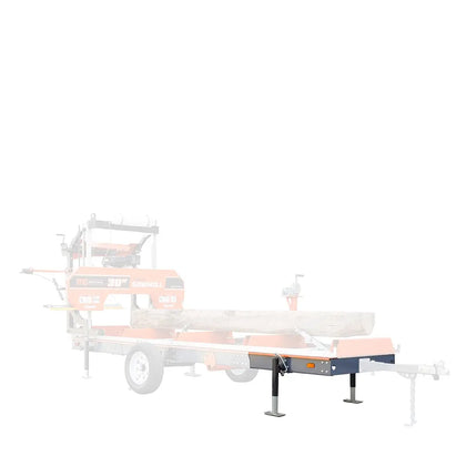 Extension de 6 pi pour TMG-PSM30, capacité de 6600 lb, vérins de stabilisation (capacité de 2000 lb), plaque anti-roulis pour tête de scie, réglage de la hauteur de nivellement de 10 po, conception réversible, TMG-PSM30-Sframe-6EX