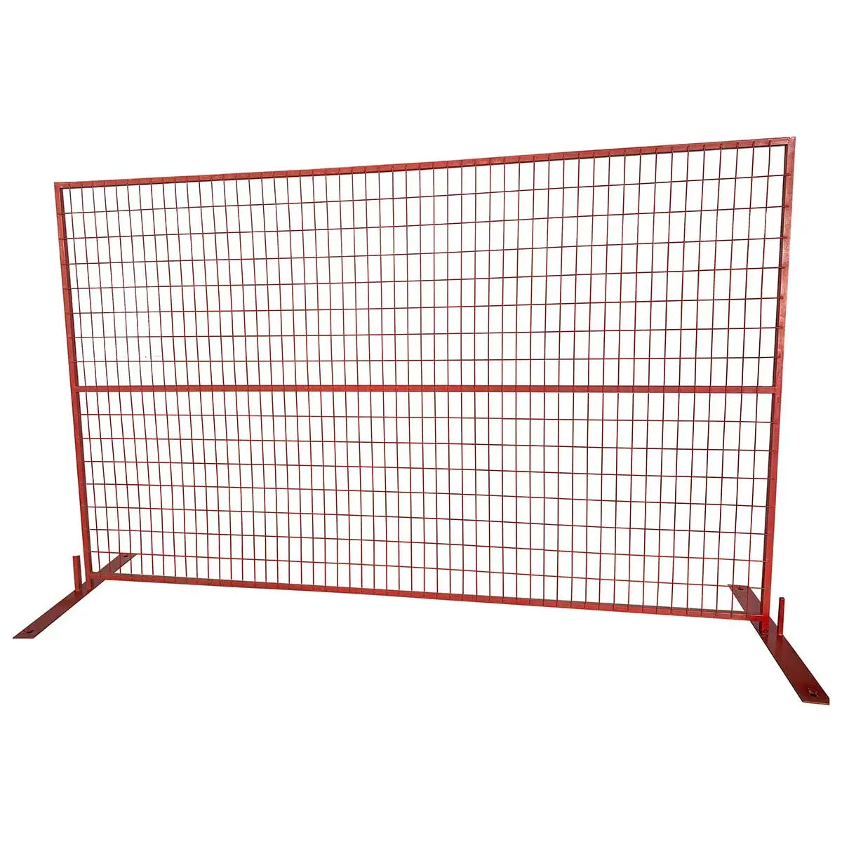 TMG Industrial 6’ x 10’ Temporary Construction Fence Panel w/Top Clips & Base Feet, Premium PVC Coating, TMG-FMC29
