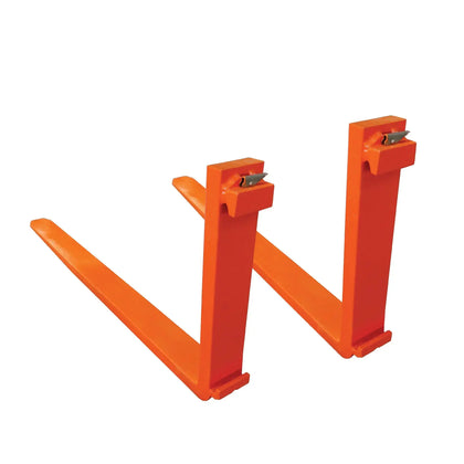 78" 5 Ton Pallet Forks, 6380 LB Load Capacity, Tapered & Polished, Boron-Carbon Steel, Class III A Compatibility, Quick Assembly/Mounting, Sold by pair, TMG-PF578 (Discontinued – No Longer Available)