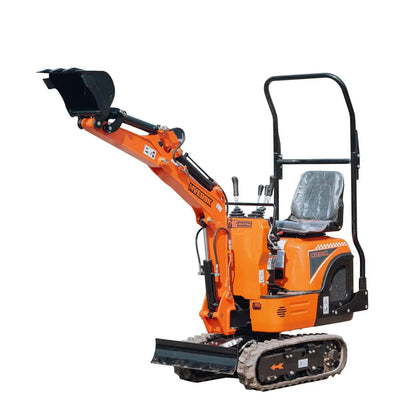 Compact Mini Excavator, 9.5 HP Kohler Engine, Eaton Hydraulic Motor, 360° Rotation, 11" Bucket TMG-MVE09K (Discontinued – No Longer Available)