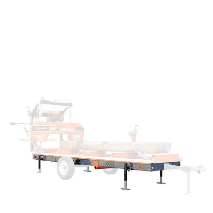 Châssis primaire pour remorque de scierie PSM30, capacité de 6 600 lb, vérins de nivellement, rail de protection anti-basculement, TMG-PSM30-Sframe