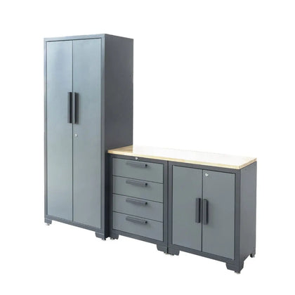 TMG Heavy Series™ 4-Piece Garage Cabinet Combo, 150 Lb Shelving Load Capacity, Shelves Per Locker, TMG-GCC04(Discontinued – No Longer Available)