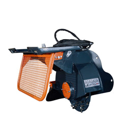 Dessoucheuse sur chargeur compact, rotor de 24 pouces, coupe de 7 pouces sous le sol, dents en acier au carbure, TMG-SSG25