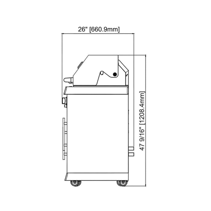 Stainless Steel 3-Piece Modular Outdoor Kitchen, BBQ Grill with 5 Main Burner and 1 Griddle Burner, Beverage Refrigerator, CSA Certified, TMG-LKS05B