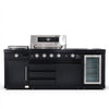 Stainless Steel 3-Piece Modular Outdoor Kitchen, BBQ Grill with 5 Main Burner and 1 Griddle Burner, Beverage Refrigerator, CSA Certified, TMG-LKS05B