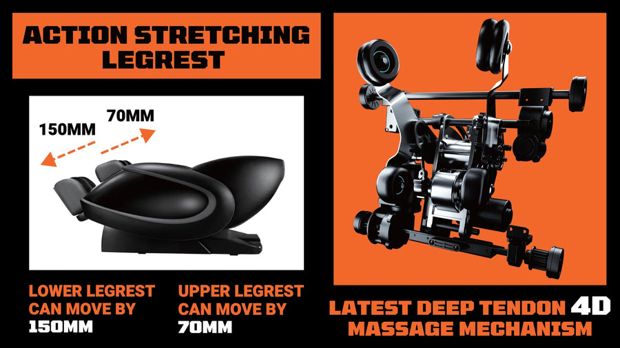 Zero Gravity Multi-Function Massage Chair Platinum, 4D Mechanism, 12 Auto Programs, Touch Screen Control, Full Body Compression, Bluetooth, Body Scanning, Footrest Extension, Roller Foot Massager TMG-LMC79