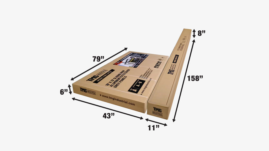 10' x 13' Sliding Roof Aluminum Patio Cover with Grey Panels, TMG-LPC13